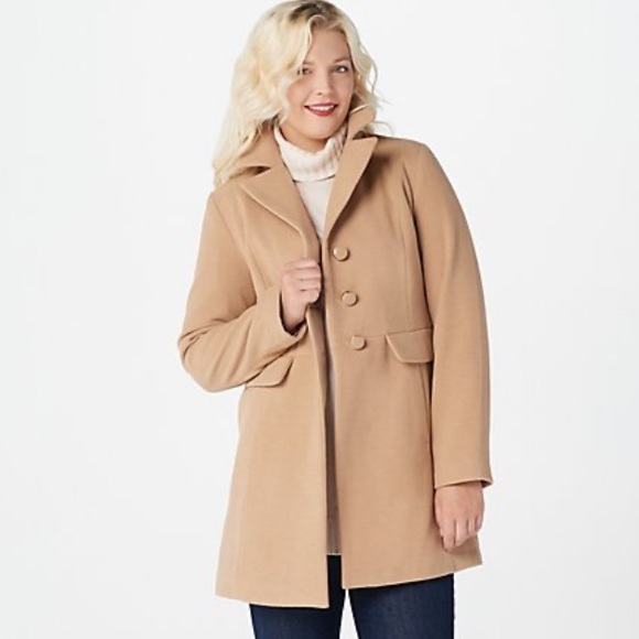 Susan Graver Jackets & Blazers - Susan Graver Faux Wool Jacket